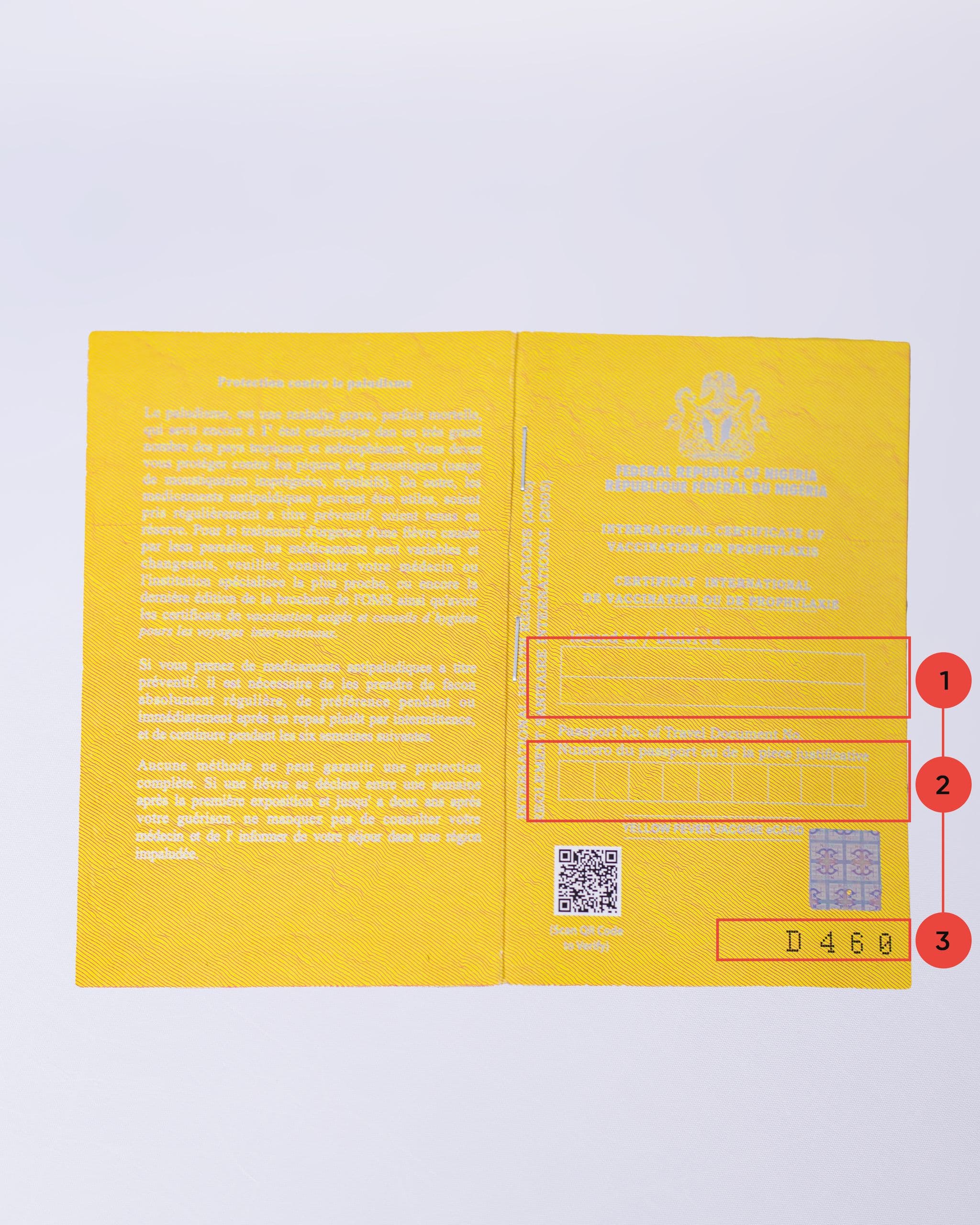 Yellow fever card Lagos