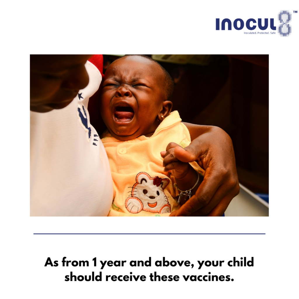 Baby receiving vaccination