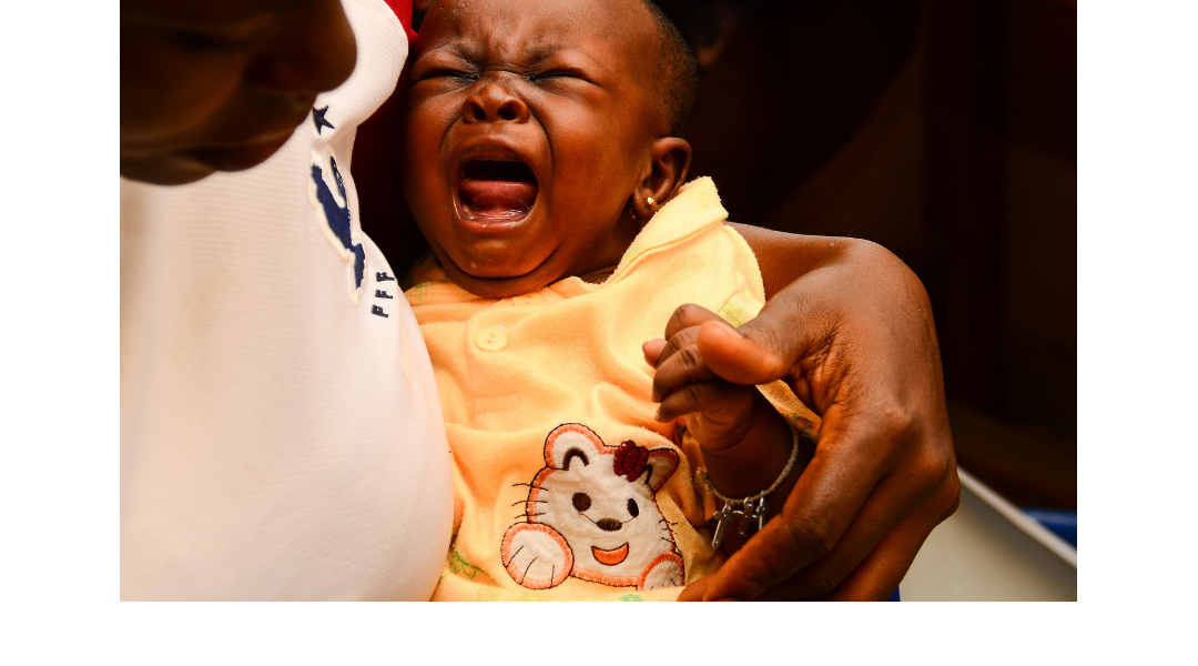 Baby receiving vaccination