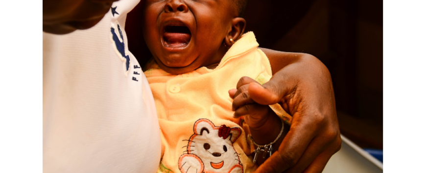 Baby receiving vaccination